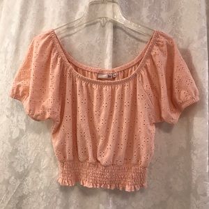 So Women’s Light Peach Crop Top
